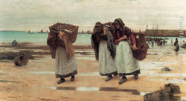 The Breadwinners painting - Walter Langley The Breadwinners art painting